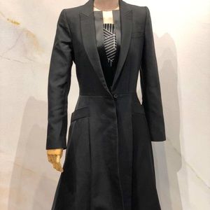 McQueen Black Box Pleat A-Line Coat